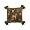 Wilde Pine Deer Throw Pillow - Christmas Decor, Brown Multi Cotton, Machine Washable, 12x12 Inches